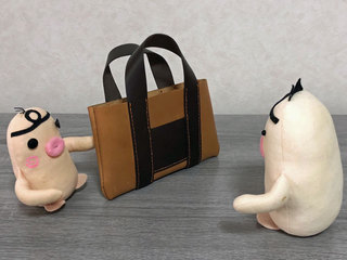 マチなしレザーバッグ - ミニダム in レザークラフトお道具入れ